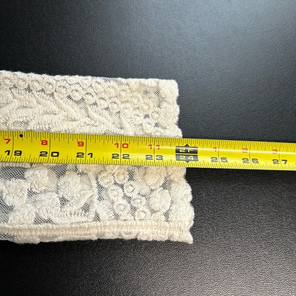 ULTRA PINK Ivory Sheer Lace Mesh Top Women’s Medium Floral Romantic  Dainty Y2K - Picture 10 of 16